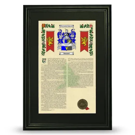 Hemmet Deluxe Armorial Framed - Black