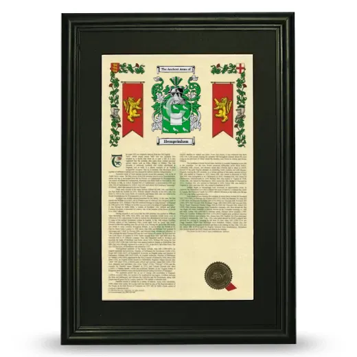 Hemprinhan Deluxe Armorial Framed - Black