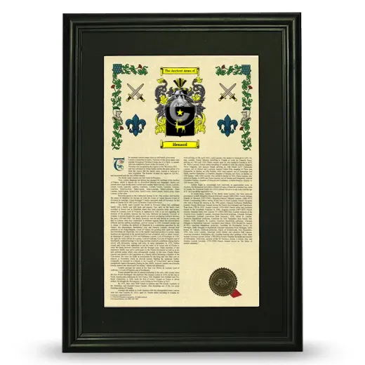 Henard Deluxe Armorial Framed - Black