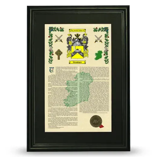 Henninger Deluxe Armorial Framed - Black