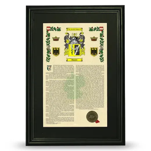Hepner Deluxe Armorial Framed - Black