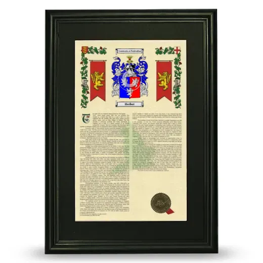 Herbut Deluxe Armorial Framed - Black
