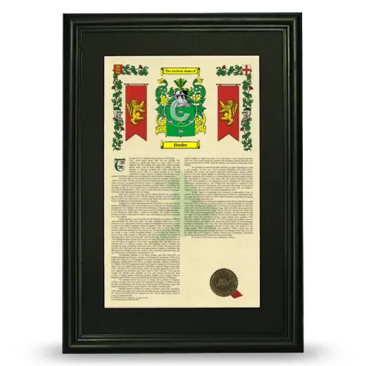 Herder Deluxe Armorial Framed - Black