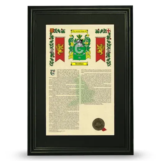Herdshan Deluxe Armorial Framed - Black
