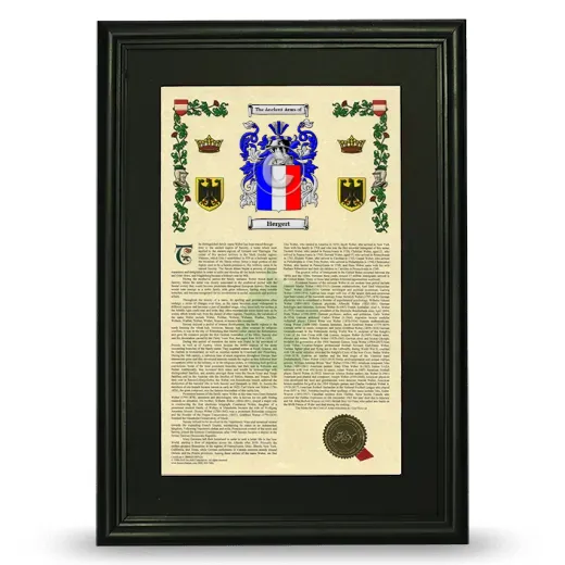 Hergert Deluxe Armorial Framed - Black