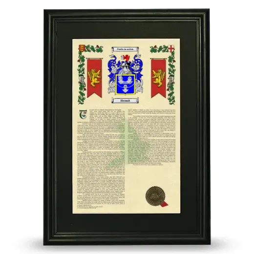 Hermit Deluxe Armorial Framed - Black
