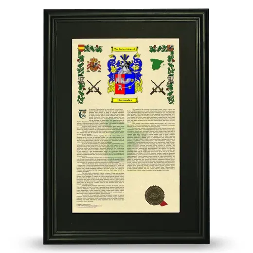 Hernandez Deluxe Armorial Framed - Black