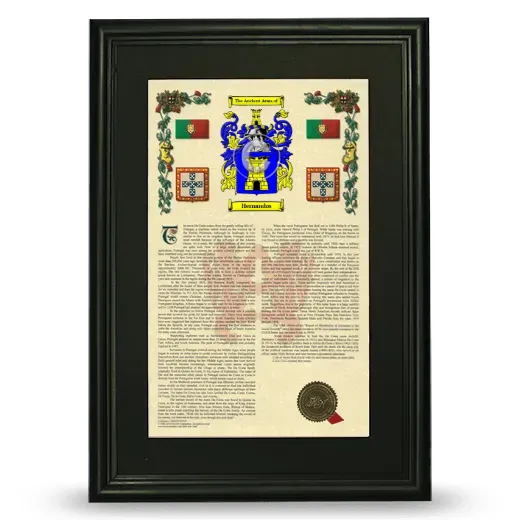 Hernandos Deluxe Armorial Framed - Black
