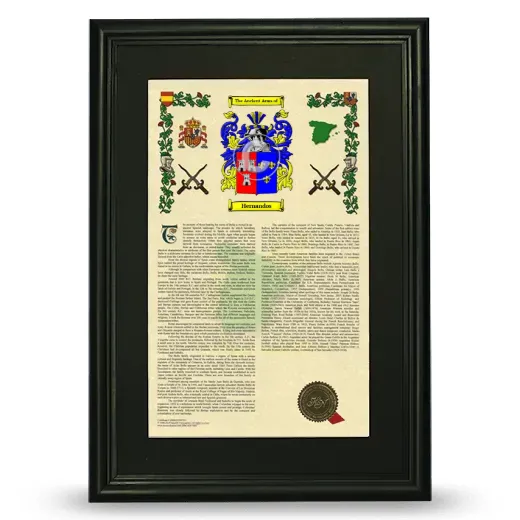 Hernandos Deluxe Armorial Framed - Black