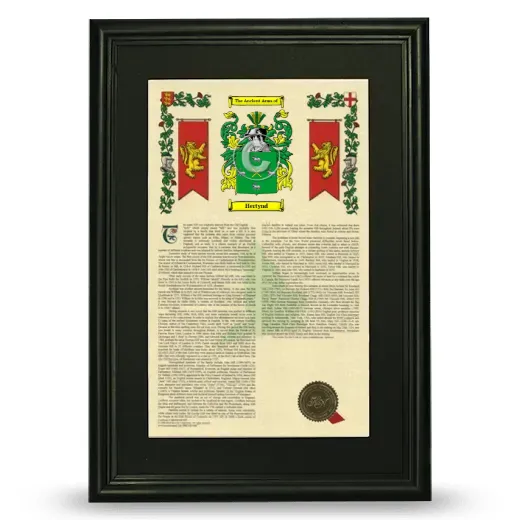 Hertynd Deluxe Armorial Framed - Black