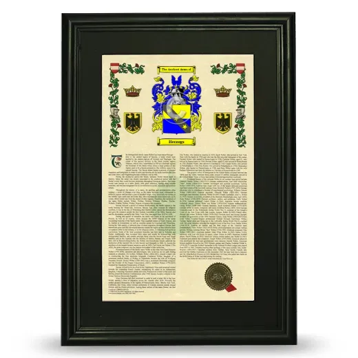 Herzogs Deluxe Armorial Framed - Black