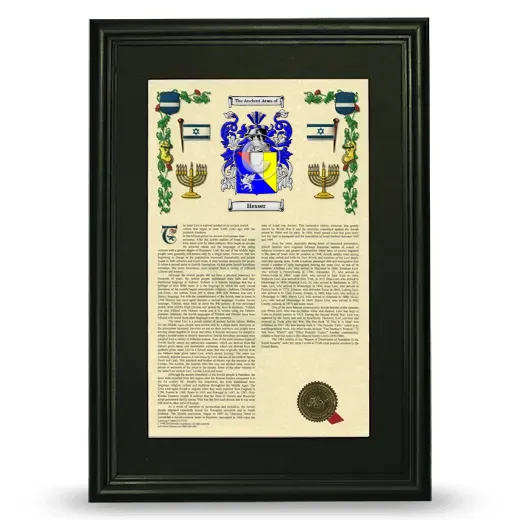 Hesser Deluxe Armorial Framed - Black