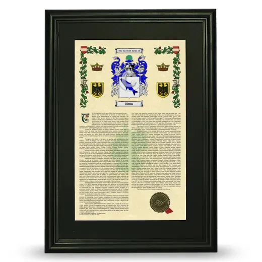 Heun Deluxe Armorial Framed - Black