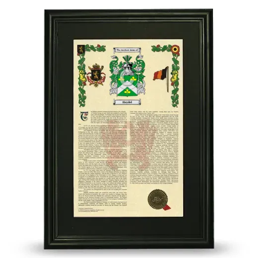 Heydel Deluxe Armorial Framed - Black