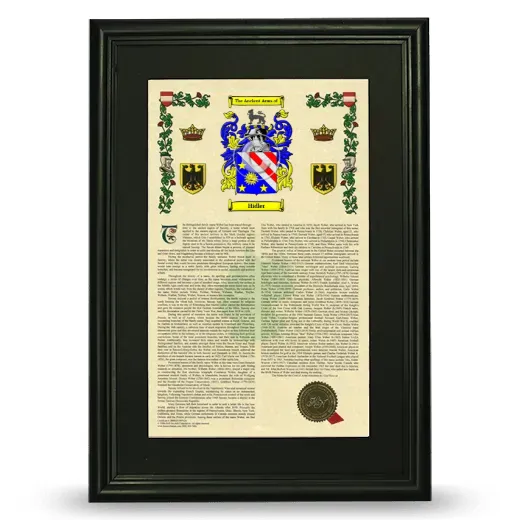 Hidler Deluxe Armorial Framed - Black