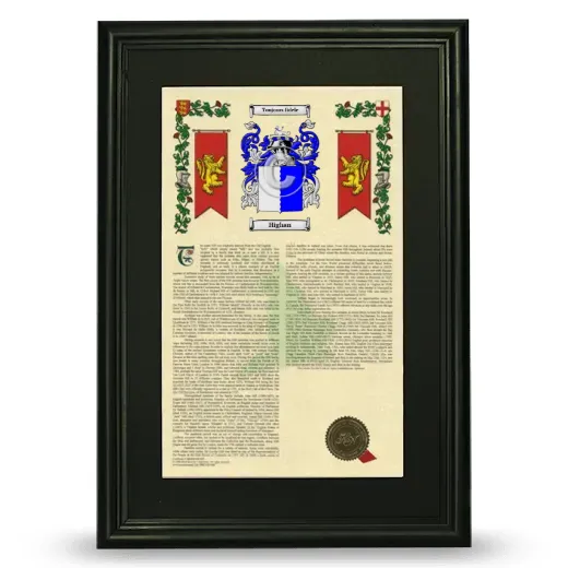 Highan Deluxe Armorial Framed - Black