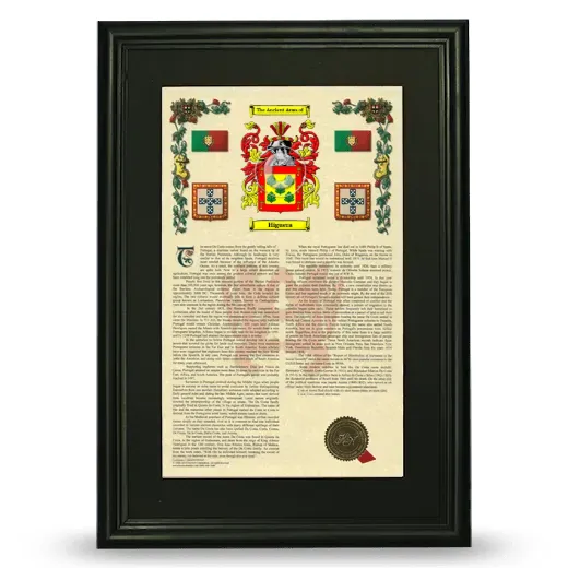 Higuera Deluxe Armorial Framed - Black