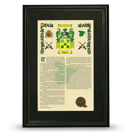 Higuera Deluxe Armorial Framed - Black