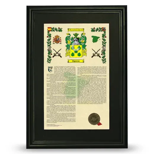 Higueras Deluxe Armorial Framed - Black