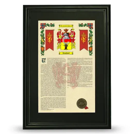 Hoagland Deluxe Armorial Framed - Black
