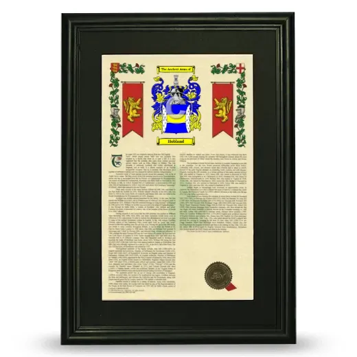 Hobland Deluxe Armorial Framed - Black