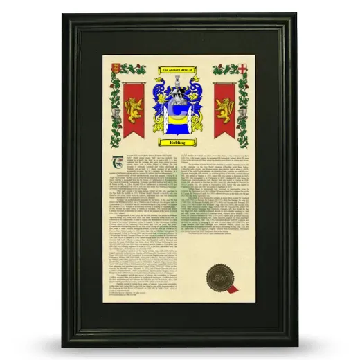 Hobling Deluxe Armorial Framed - Black