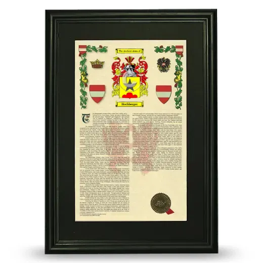 Hochberger Deluxe Armorial Framed - Black