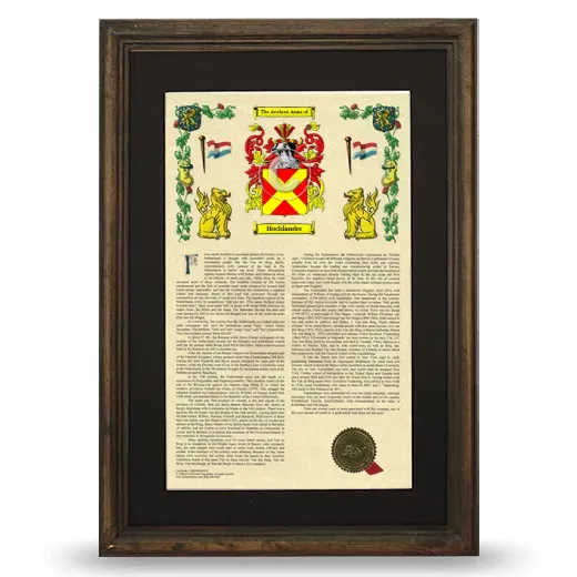 Hochlander Deluxe Armorial Framed - Brown