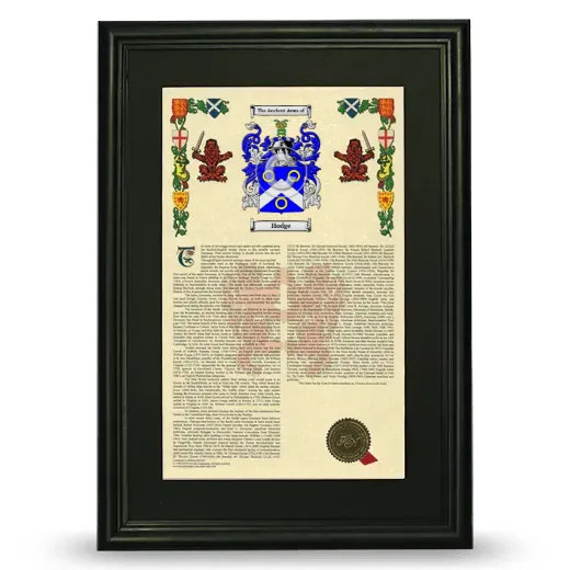 Hodge Deluxe Armorial Framed - Black