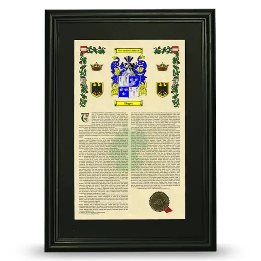 Hoger Deluxe Armorial Framed - Black