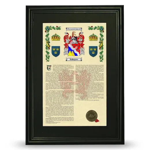 Holmgren Deluxe Armorial Framed - Black
