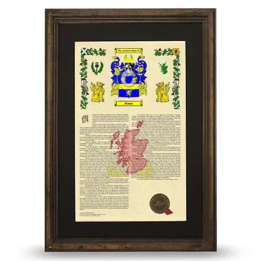 Homa Deluxe Armorial Framed - Brown