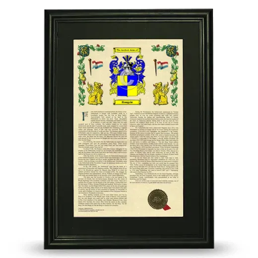 Hongrie Deluxe Armorial Framed - Black