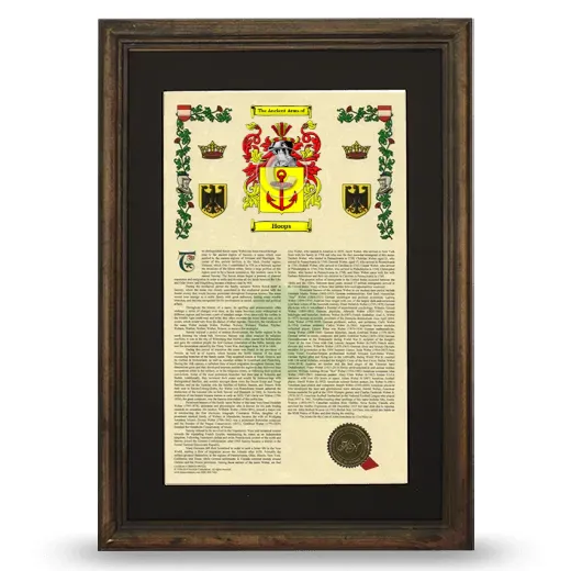 Hoops Deluxe Armorial Framed - Brown