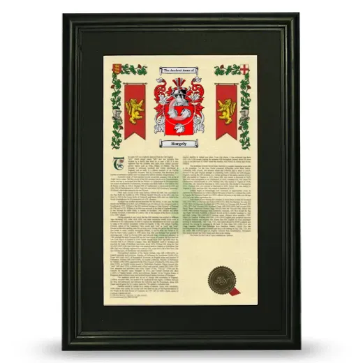 Horgely Deluxe Armorial Framed - Black
