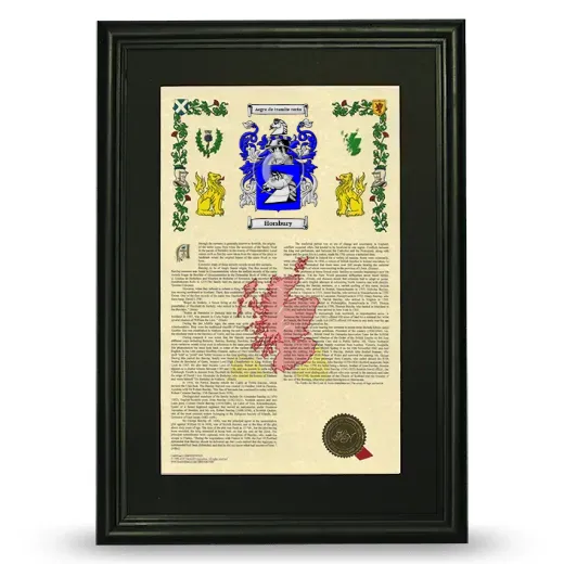 Horsbury Deluxe Armorial Framed - Black