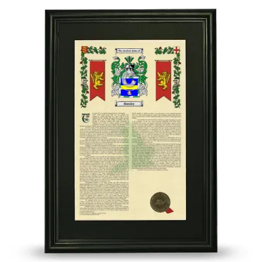 Horsley Deluxe Armorial Framed - Black