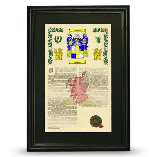 Hosburn Deluxe Armorial Framed - Black
