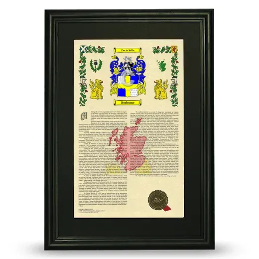 Hosburne Deluxe Armorial Framed - Black