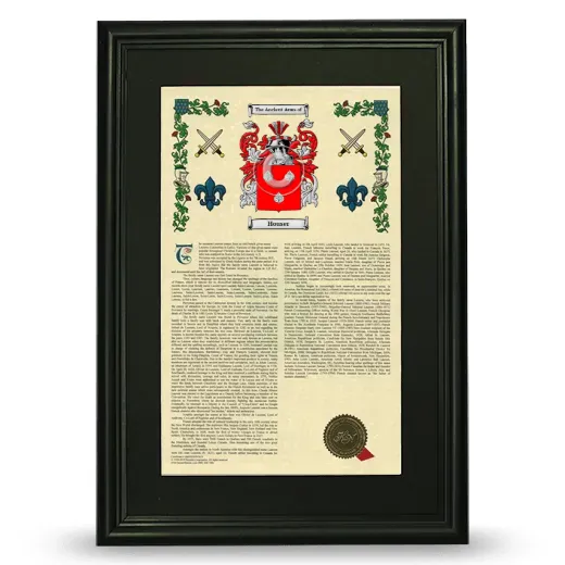 Houser Deluxe Armorial Framed - Black