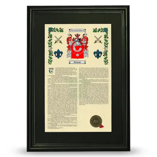 Houssay Deluxe Armorial Framed - Black