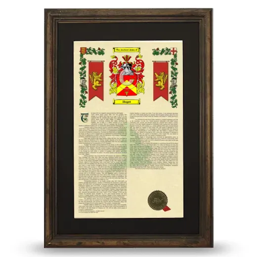 Huget Deluxe Armorial Framed - Brown