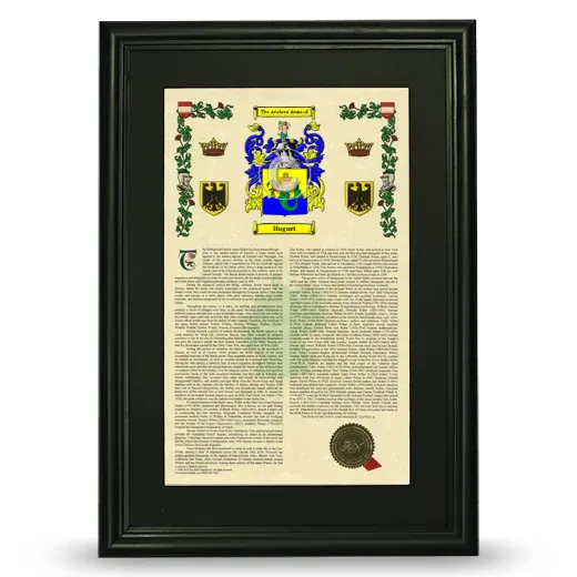Huguet Deluxe Armorial Framed - Black