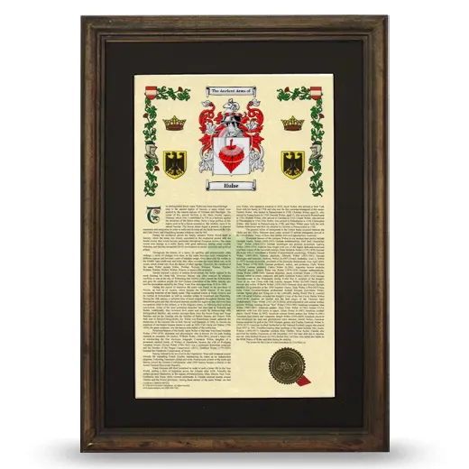 Hulse Deluxe Armorial Framed - Brown