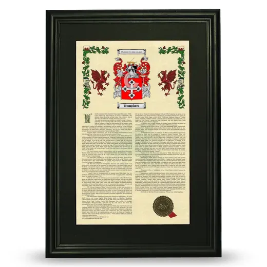 Humphres Deluxe Armorial Framed - Black