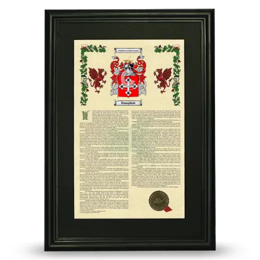 Humphrie Deluxe Armorial Framed - Black