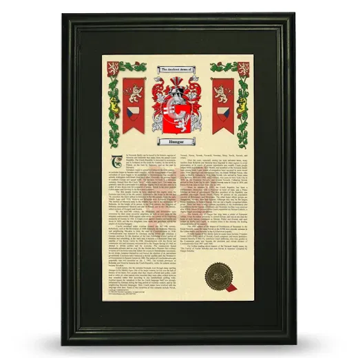 Hungar Deluxe Armorial Framed - Black
