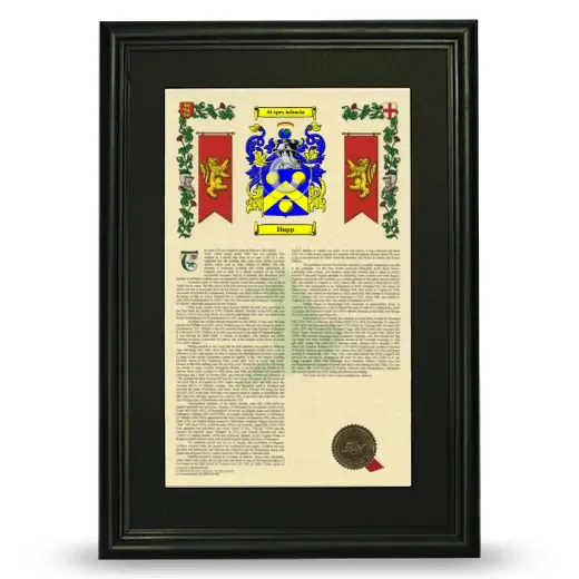 Hupp Deluxe Armorial Framed - Black