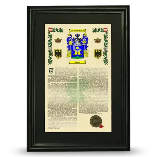 Huzzo Deluxe Armorial Framed - Black