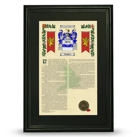 Hyndmes Deluxe Armorial Framed - Black